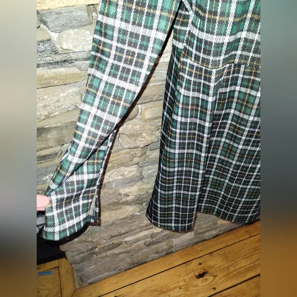 Mi Ami for Francesca's NWT plaid green dress size xl, square neck XL - Picture 5 of 13